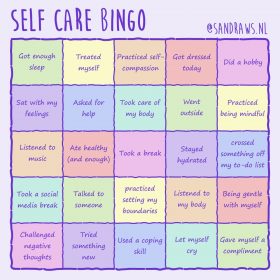 self care bingo